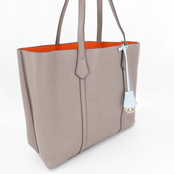 Tory Burch Perry Triple-Compartment Tote Bag Shoulder Bag Grey Heron - Picture 4 of 13